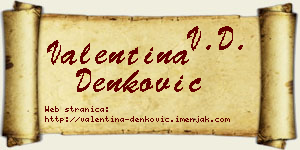 Valentina Denković vizit kartica